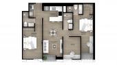 Plano del modelo Tipo 7 del proyecto Ascent en San Isidro