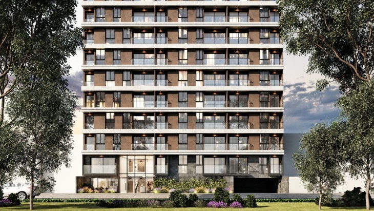 Fachada principal del proyecto Bloom en Lince