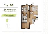 Plano del modelo Tipo 03 del proyecto Tulipanes 165 en Lince