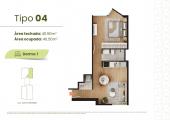 Plano del modelo Tipo 04 del proyecto Tulipanes 165 en Lince