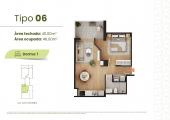 Plano del modelo Tipo 06 del proyecto Tulipanes 165 en Lince