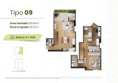 Plano del modelo Tipo 09 del proyecto Tulipanes 165 en Lince