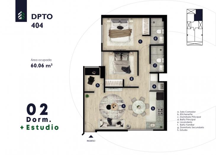Plano del modelo TIPO7 del proyecto CENTRIC en Surquillo