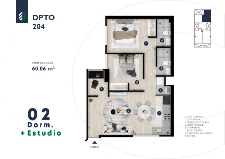 Plano del modelo TIPO7 del proyecto CENTRIC en Surquillo