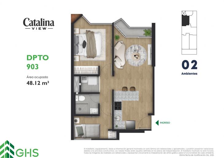 Plano del modelo 903 del proyecto Catalina View en La Victoria