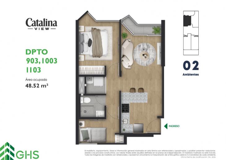 Plano del modelo 903 del proyecto Catalina View en La Victoria