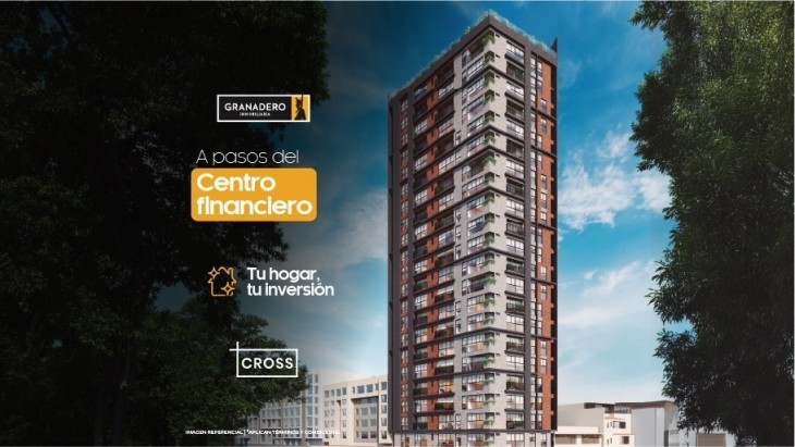 Fachada principal del proyecto Cross en Lince