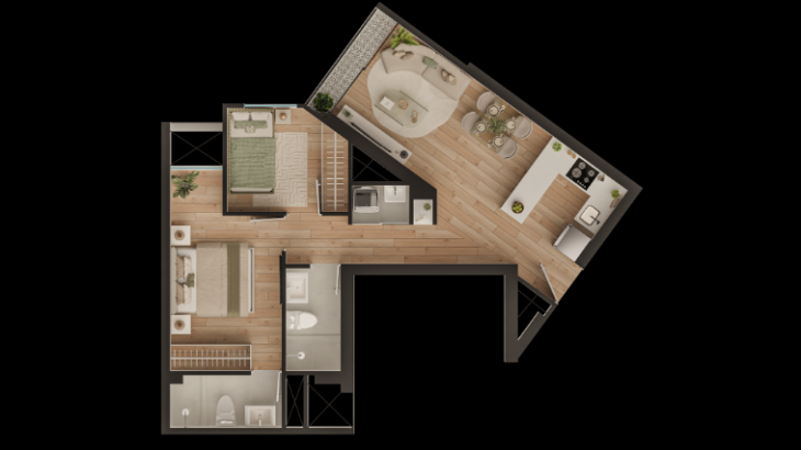 Plano del modelo X04 del proyecto ZEGARRA 920 en Jesus Maria