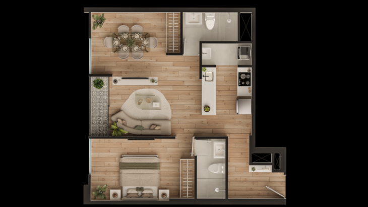 Plano del modelo X05 del proyecto ZEGARRA 920 en Jesus Maria