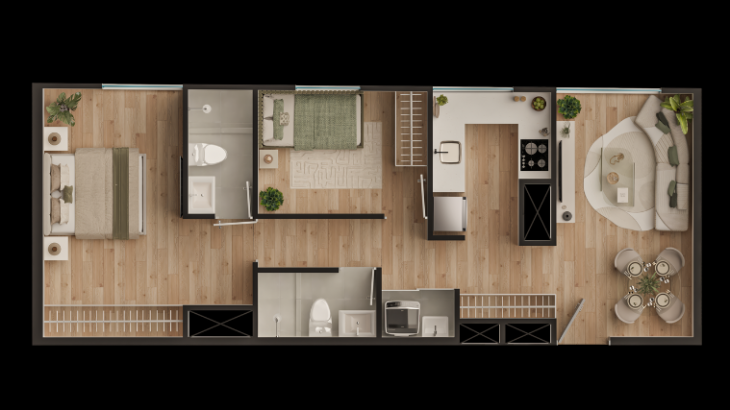 Plano del modelo 101 del proyecto ZEGARRA 920 en Jesus Maria