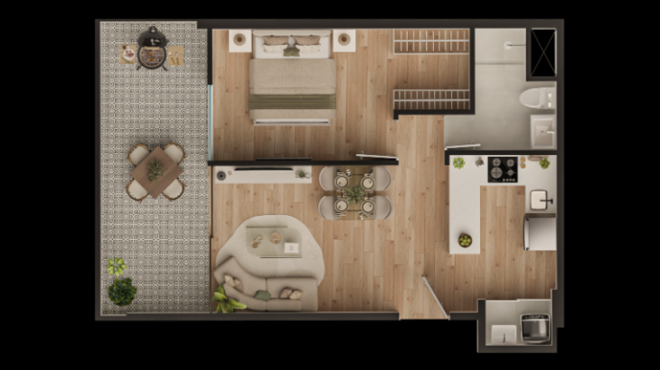 Plano del modelo 102 del proyecto ZEGARRA 920 en Jesus Maria