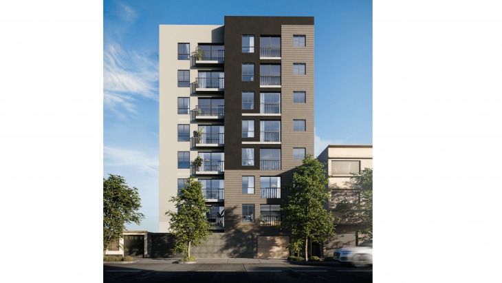 Fachada principal del proyecto HUB en Lince