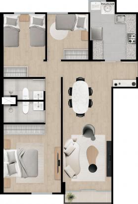 Plano del modelo Tipo 03 del proyecto HUB en Lince
