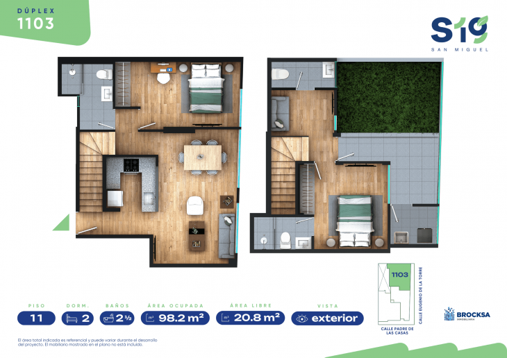 Plano del modelo X-3 del proyecto SERIE 19 en San Miguel