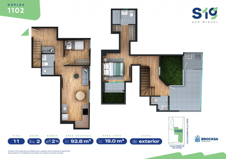 Plano del modelo X-2 del proyecto SERIE 19 en San Miguel