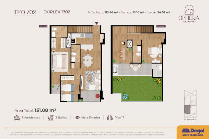 Plano del modelo Z02 del proyecto OPHERA en Miraflores