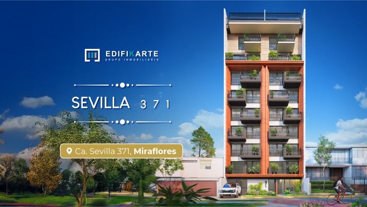 Fachada principal del proyecto SEVILLA 371 en Miraflores