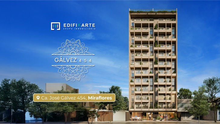 Fachada principal del proyecto JOSÉ GÁLVEZ 454 en Miraflores