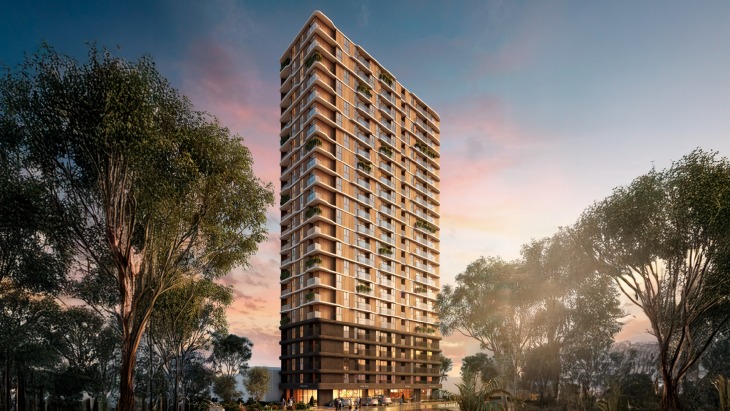 Fachada principal del proyecto Parque Central 722 en Jesus Maria