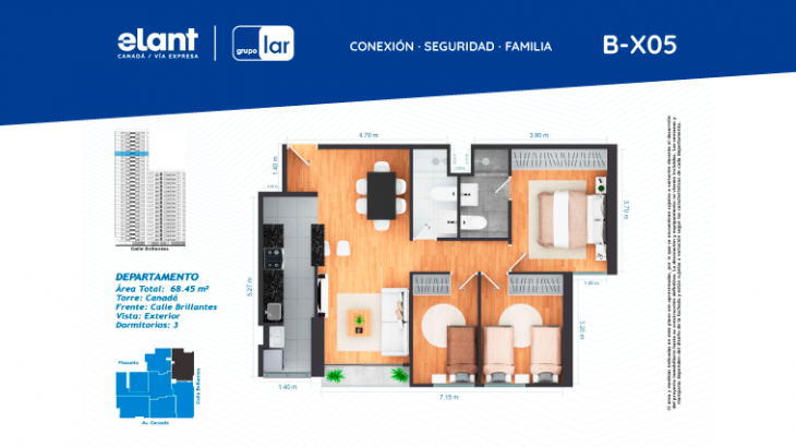 Plano del modelo Modelo 5 - Fase 2 (B-05) del proyecto Elant | Fase 2 en La Victoria