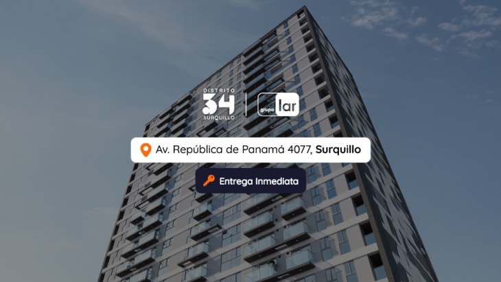 Fachada principal del proyecto Distrito 34 | Fase 2 en Surquillo