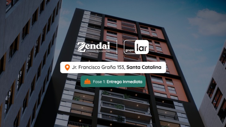 Fachada principal del proyecto Zendai | Fase 1 en La Victoria