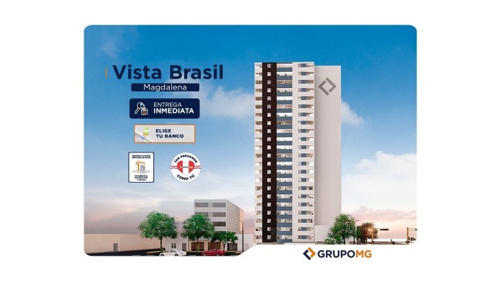 Fachada principal del proyecto VISTA BRASIL en Magdalena Del Mar