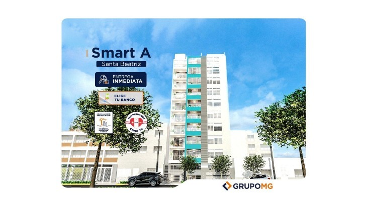 Fachada principal del proyecto SMART A - SANTA BEATRIZ en Cercado De Lima