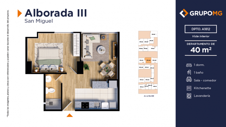Plano del modelo A12 del proyecto ALBORADA III - SAN MIGUEL en San Miguel