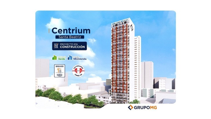 Fachada principal del proyecto CENTRIUM - SANTA BEATRIZ en Cercado De Lima