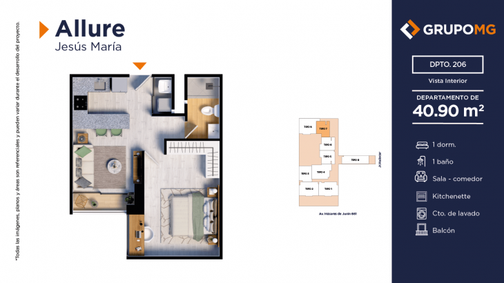 Plano del modelo 6b del proyecto ALLURE - JESÚS MARÍA en Jesus Maria