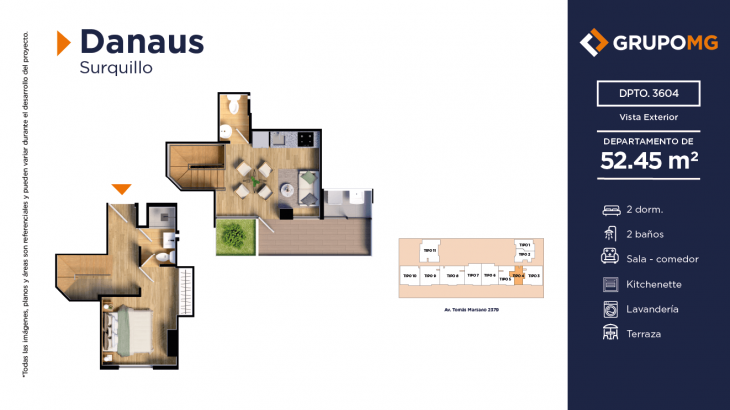 Plano del modelo 4a del proyecto DANAUS en Surquillo