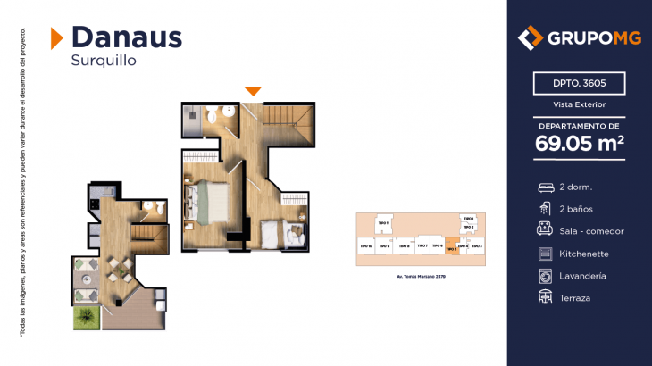 Plano del modelo 5a del proyecto DANAUS en Surquillo
