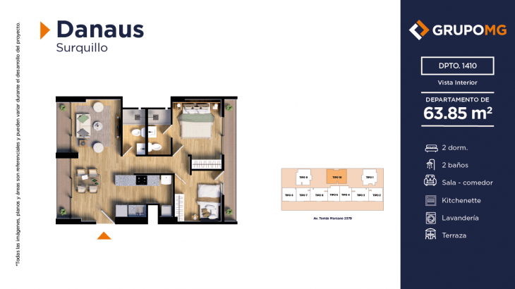 Plano del modelo 10c del proyecto DANAUS en Surquillo