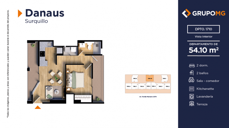 Plano del modelo 10e del proyecto DANAUS en Surquillo