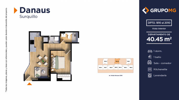 Plano del modelo 10f del proyecto DANAUS en Surquillo