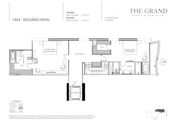 Plano del modelo Tipo 4B del proyecto The Grand en San Isidro