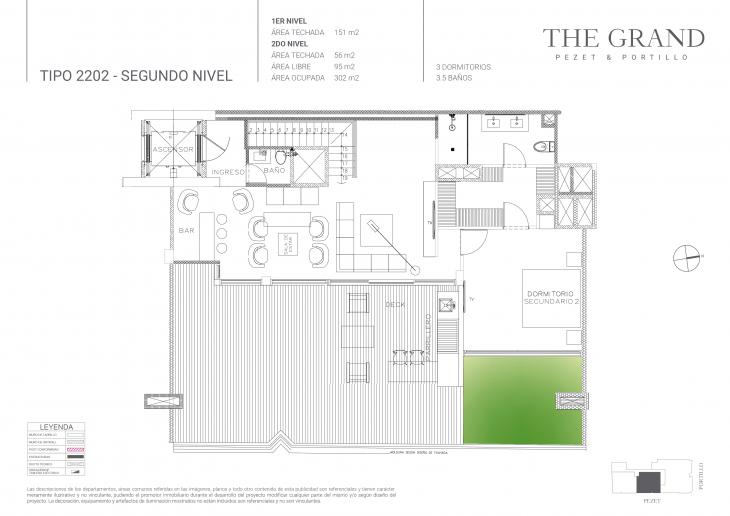 Plano del modelo Tipo 2202 del proyecto The Grand en San Isidro