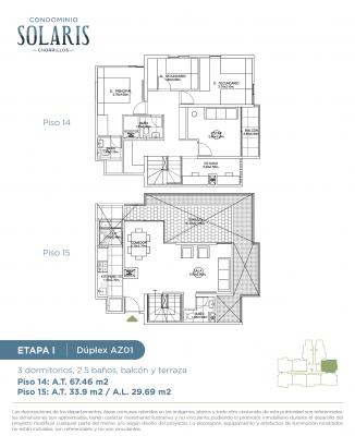 Plano del modelo Tipo 10 del proyecto Condominio Solaris en Chorrillos