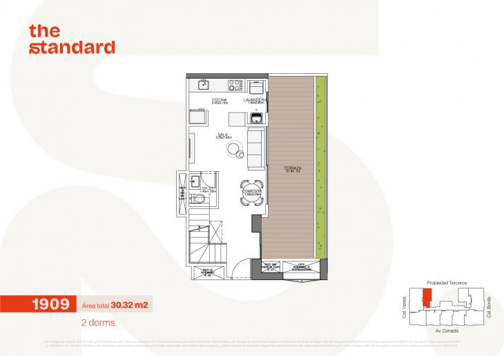 Plano del modelo Tipo 1909 del proyecto The Standard en La Victoria