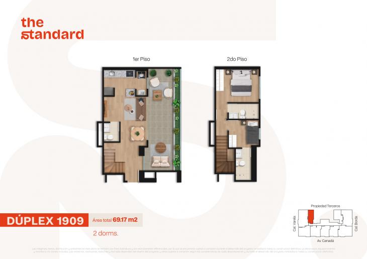 Plano del modelo Tipo 1909 del proyecto The Standard en La Victoria