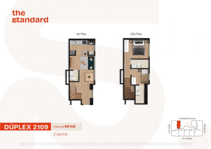 Plano del modelo Tipo 2109 del proyecto The Standard en La Victoria