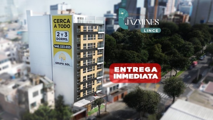 Fachada principal del proyecto PASEO JAZMINES en Lince