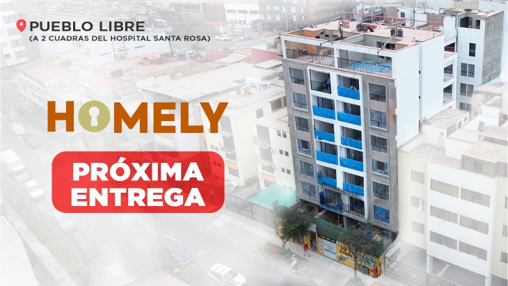 Fachada principal del proyecto HOMELY en Pueblo Libre