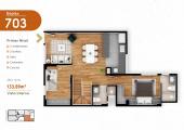 Plano del modelo DÚPLEX 703 del proyecto HOMELY en Pueblo Libre