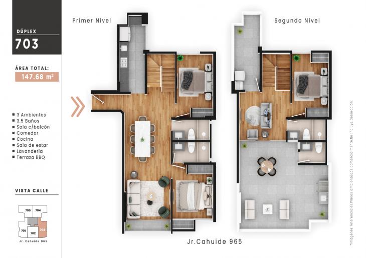 Plano del modelo 703 del proyecto NUOVA VITA en Jesus Maria
