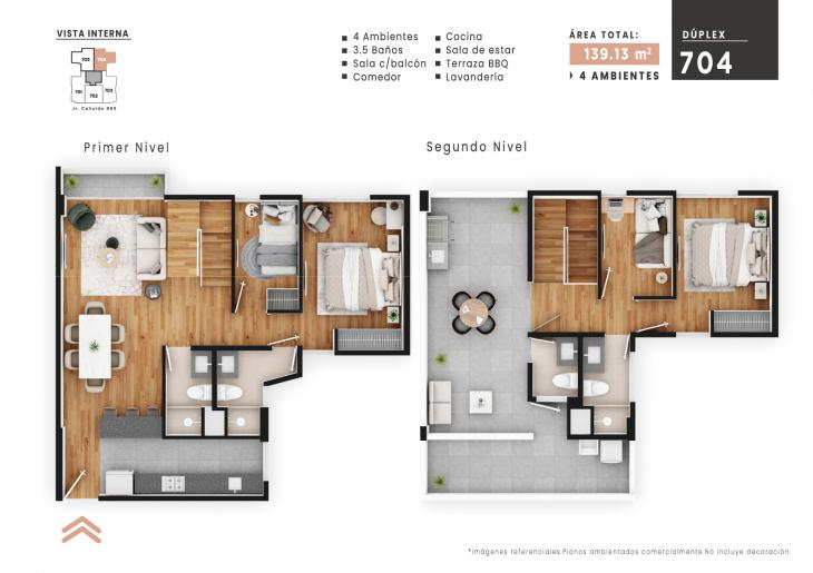 Plano del modelo 704 del proyecto NUOVA VITA en Jesus Maria