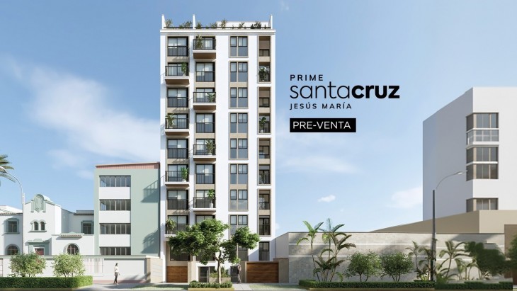 Fachada principal del proyecto PRIME SANTA CRUZ en Jesus Maria