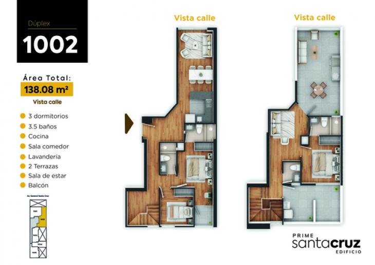 Plano del modelo 1002 del proyecto PRIME SANTA CRUZ en Jesus Maria