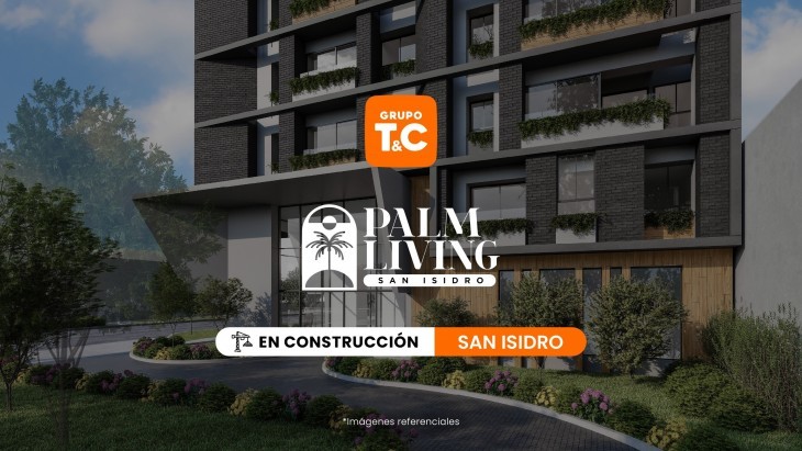 Fachada principal del proyecto PALM LIVING en San Isidro